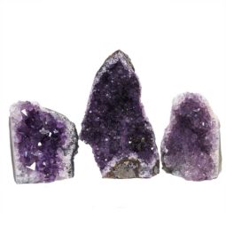 Amethyst Crystal Geode Specimen Set 3 Pieces P224 | Himalayan Salt Factory
