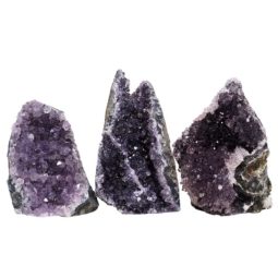 Amethyst Crystal Geode Specimen Set 3 Pieces P227 | Himalayan Salt Factory