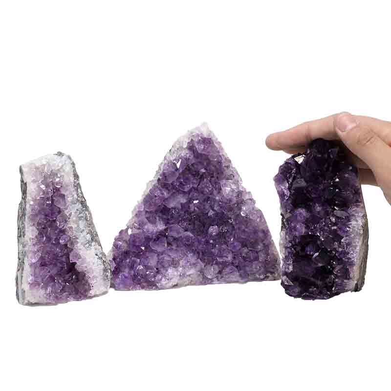 1.51kg Amethyst Crystal Geode Specimen Set 3 Pieces P228 4 Amethyst Crystal Geode Specimen Set 3 Pieces P228 | Himalayan Salt Factory