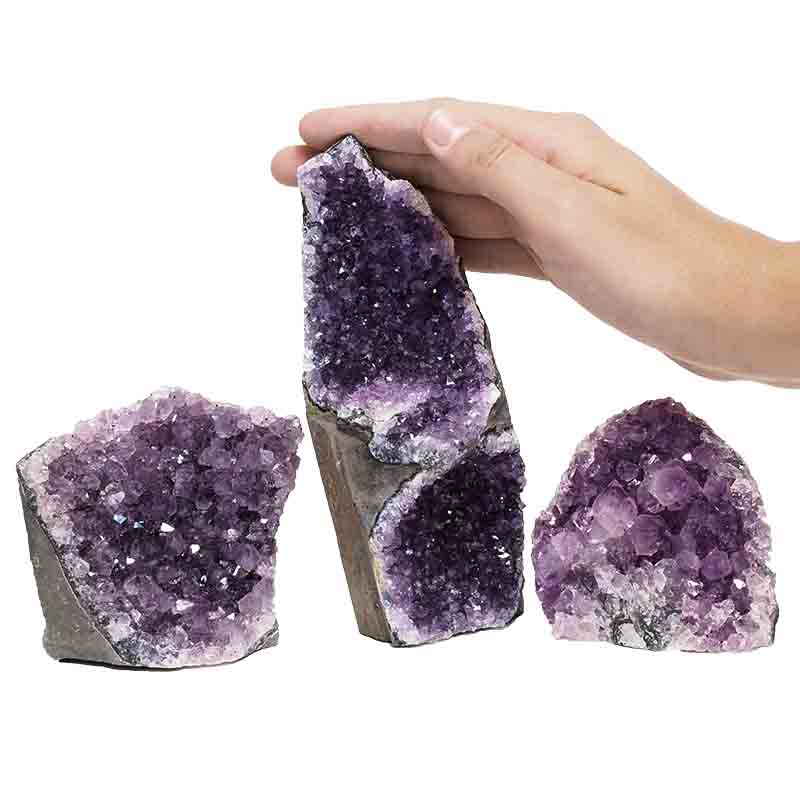 1.57kg Amethyst Crystal Geode Specimen Set 3 Pieces P232 4 Amethyst Crystal Geode Specimen Set 3 Pieces P232 | Himalayan Salt Factory