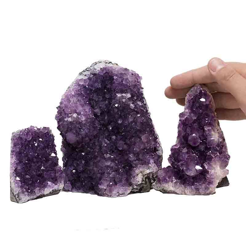 1.65kg Amethyst Crystal Geode Specimen Set 3 Pieces P233 4 Amethyst Crystal Geode Specimen Set 3 Pieces P233 | Himalayan Salt Factory