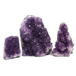 Amethyst Crystal Geode Specimen Set 3 Pieces P233 | Himalayan Salt Factory