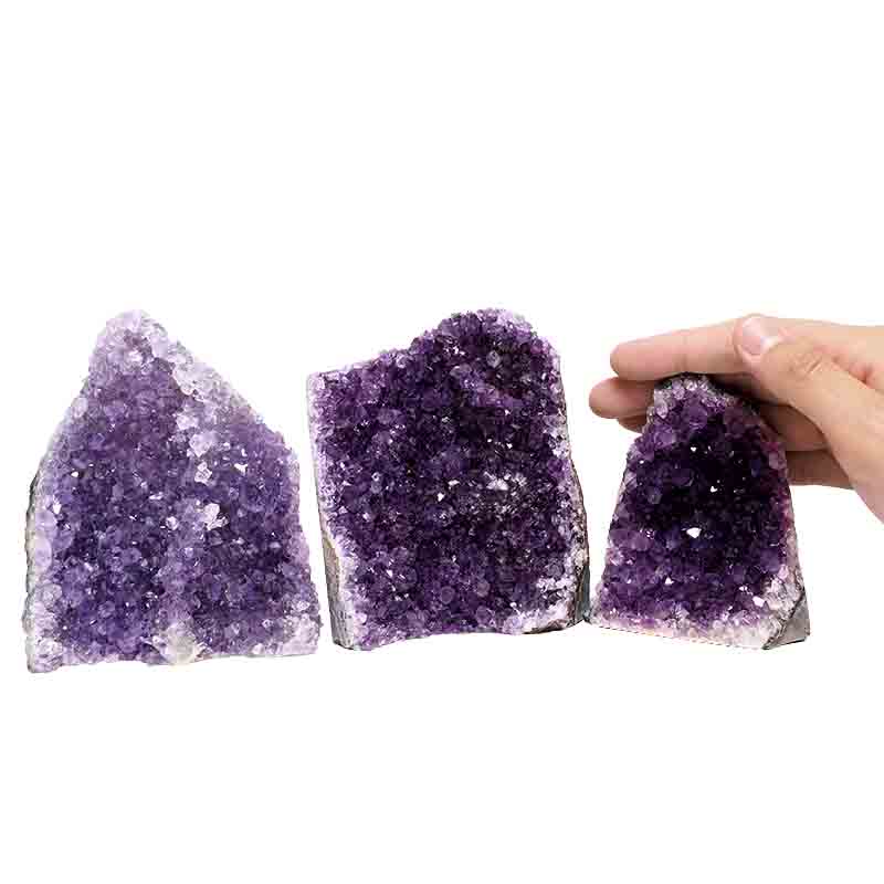 1.47kg Amethyst Crystal Geode Specimen Set 3 Pieces P241 4 Amethyst Crystal Geode Specimen Set 3 Pieces P241 | Himalayan Salt Factory