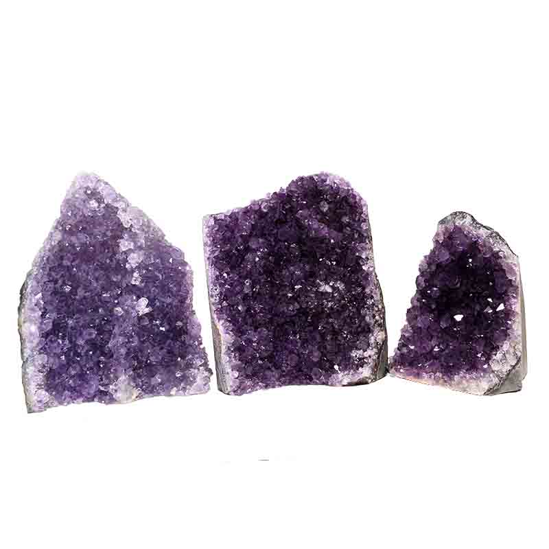 1.47kg Amethyst Crystal Geode Specimen Set 3 Pieces P241 3 Amethyst Crystal Geode Specimen Set 3 Pieces P241 | Himalayan Salt Factory