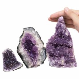 1.55kg Amethyst Crystal Geode Specimen Set 3 Pieces P274 6 Amethyst Crystal Geode Specimen Set 3 Pieces P274 | Himalayan Salt Factory