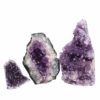 1.55kg Amethyst Crystal Geode Specimen Set 3 Pieces P274 2 Amethyst Crystal Geode Specimen Set 3 Pieces P274 | Himalayan Salt Factory
