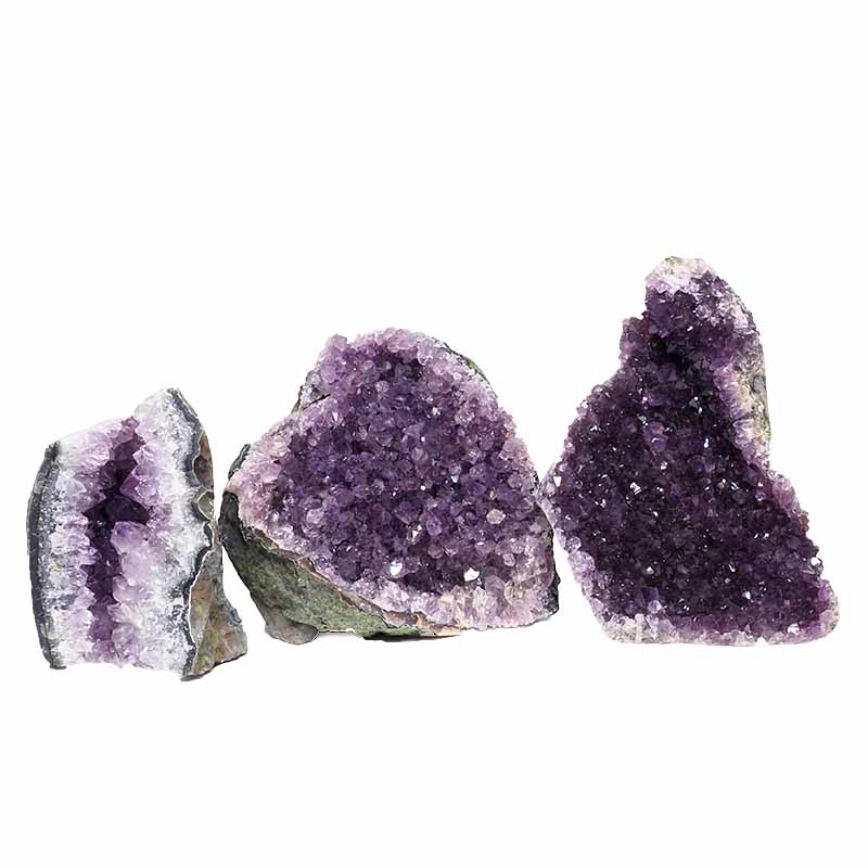 1.50kg Amethyst Crystal Geode Specimen Set 3 Pieces P275 3 Amethyst Crystal Geode Specimen Set 3 Pieces P275 | Himalayan Salt Factory