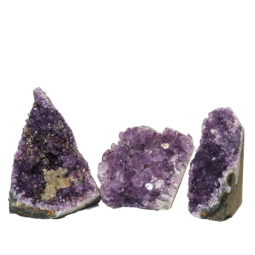 Amethyst Crystal Geode Specimen Set 3 Pieces P326 | Himalayan Salt Factory