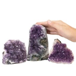 2.14kg Amethyst Crystal Geode Specimen Set 3 Pieces P342 6 Amethyst Crystal Geode Specimen Set 3 Pieces P342 | Himalayan Salt Factory