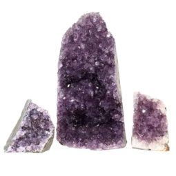 Amethyst Crystal Geode Specimen Set 3 Pieces P347 | Himalayan Salt Factory