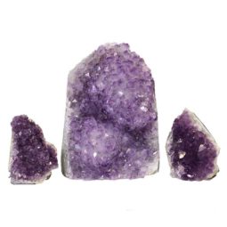 Amethyst Crystal Geode Specimen Set 3 Pieces P349 | Himalayan Salt Factory
