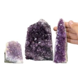 Amethyst Crystal Geode Specimen Set 3 Pieces P354 | Himalayan Salt Factory
