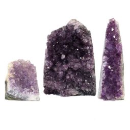 Amethyst Crystal Geode Specimen Set 3 Pieces P354 | Himalayan Salt Factory