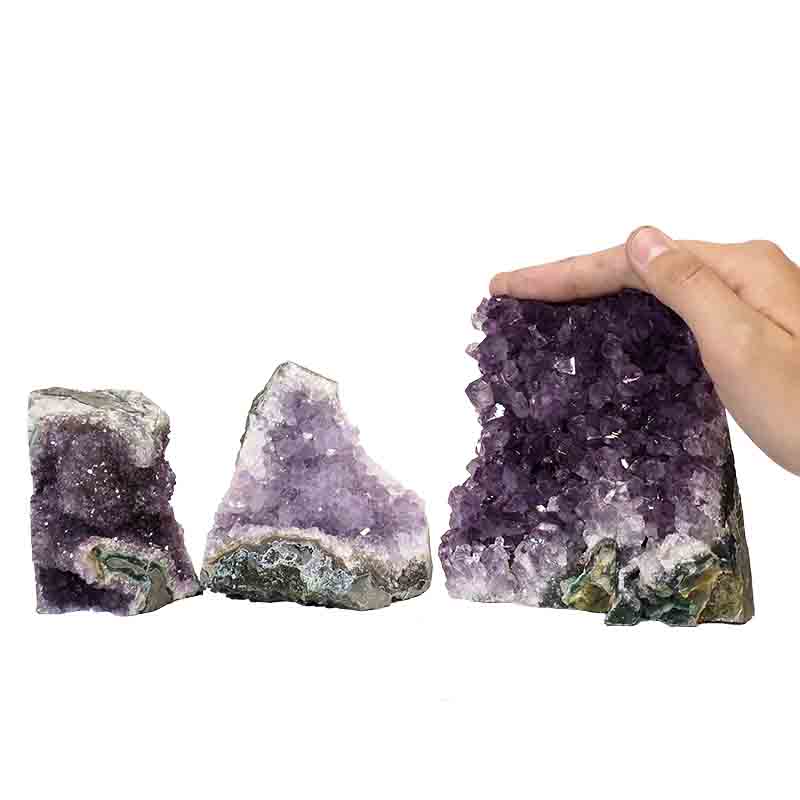 1.81kg Amethyst Crystal Geode Specimen Set 3 Pieces P363 4 Amethyst Crystal Geode Specimen Set 3 Pieces P363 | Himalayan Salt Factory