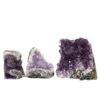Amethyst Crystal Geode Specimen Set 3 Pieces P363 | Himalayan Salt Factory