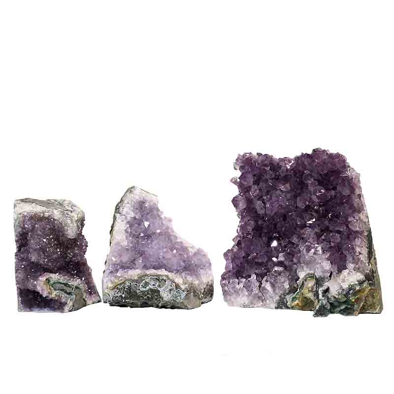 1.81kg Amethyst Crystal Geode Specimen Set 3 Pieces P363 3 Amethyst Crystal Geode Specimen Set 3 Pieces P363 | Himalayan Salt Factory