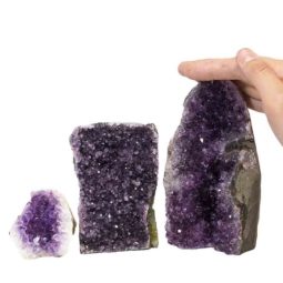 Amethyst Crystal Geode Specimen Set 3 Pieces P364 | Himalayan Salt Factory