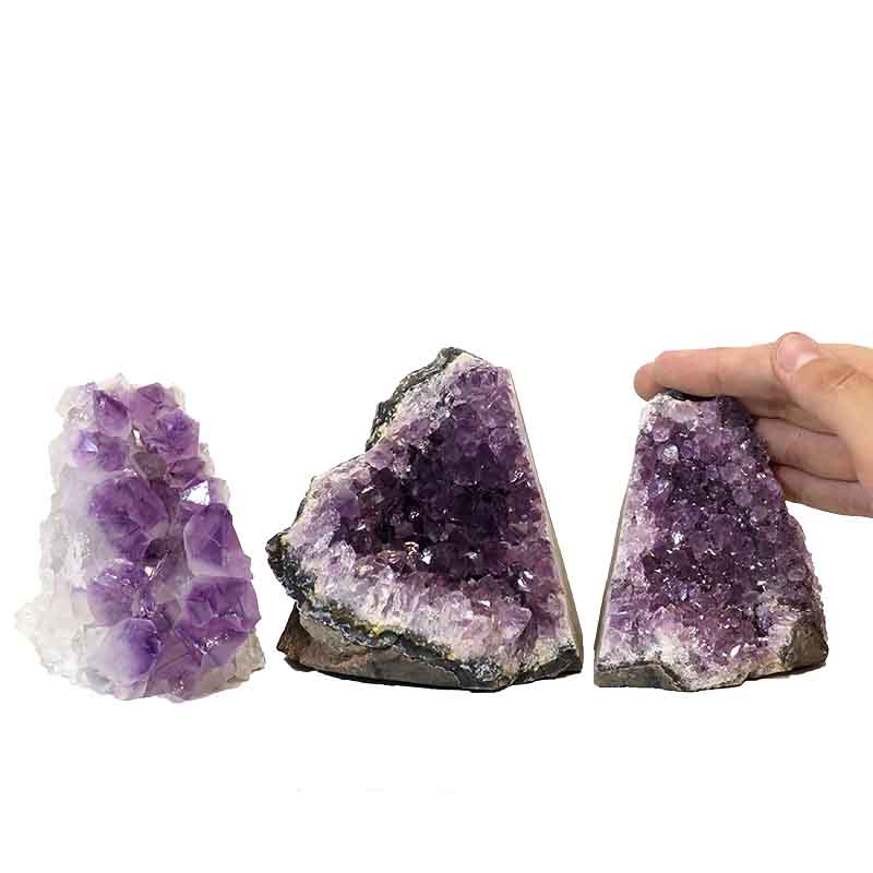 1.65kg Amethyst Crystal Geode Specimen Set 3 Pieces P377 4 Amethyst Crystal Geode Specimen Set 3 Pieces P377 | Himalayan Salt Factory