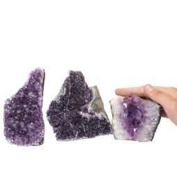 1.62kg Amethyst Crystal Geode Specimen Set 3 Pieces P379 6 Amethyst Crystal Geode Specimen Set 3 Pieces P379 | Himalayan Salt Factory