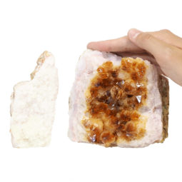 1.75kg Citrine Crystal Geode Specimen Set 2 Pieces P135 6 Natural Citrine Geode Specimen Set 2 Pieces P135 | Himalayan Salt Factory