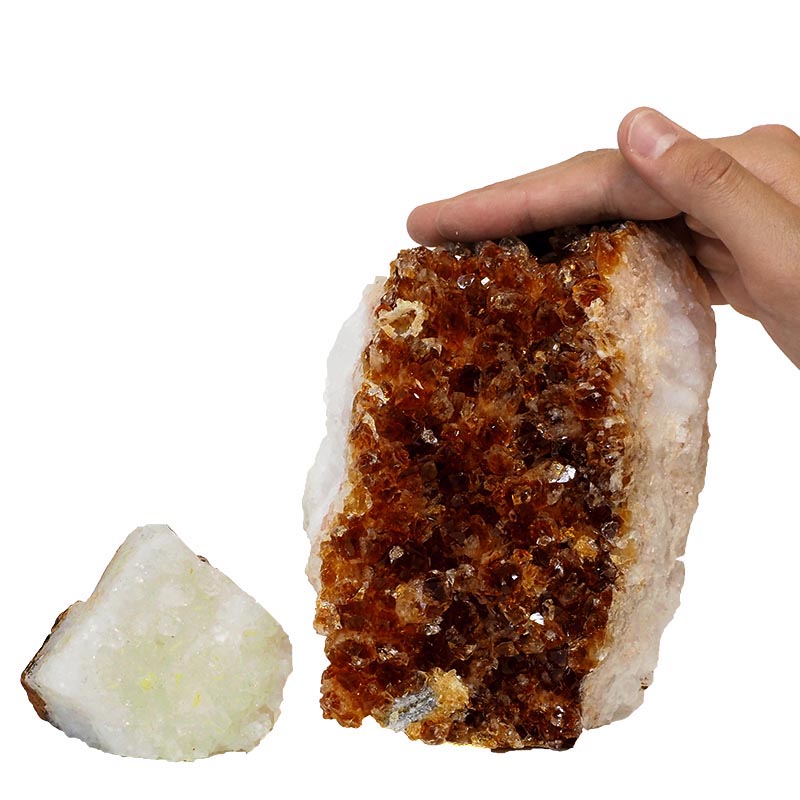 2.13kg Citrine Crystal Geode Specimen Set 2 Pieces P136 4 Citrine Crystal Geode Specimen Set 2 Pieces P159 | Himalayan Salt Factory