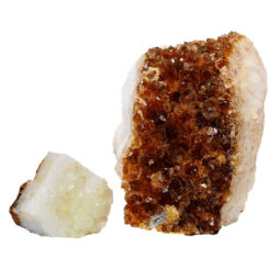 Citrine Crystal Geode Specimen Set 2 Pieces P159 | Himalayan Salt Factory