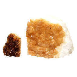 Citrine Crystal Geode Specimen Set 2 Pieces P138 | Himalayan Salt Factory