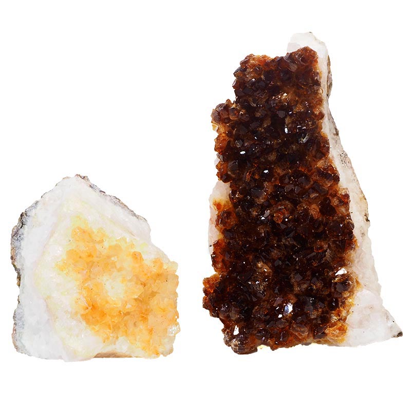 1.74kg Citrine Crystal Geode Specimen Set 2 Pieces P139 3 Citrine Crystal Geode Specimen Set 2 Pieces P139 | Himalayan Salt Factory