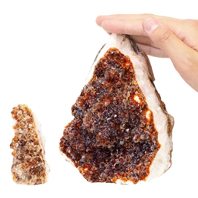 1.77kg Citrine Crystal Geode Specimen Set 2 Pieces P140 4 Citrine Crystal Geode Specimen Set 2 Pieces P140 | Himalayan Salt Factory