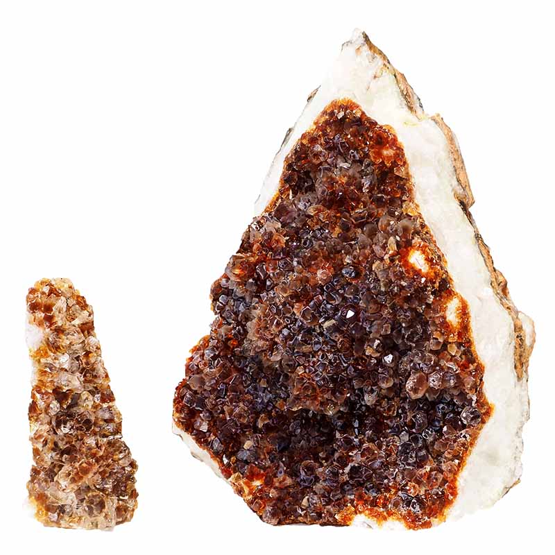 1.77kg Citrine Crystal Geode Specimen Set 2 Pieces P140 3 Citrine Crystal Geode Specimen Set 2 Pieces P140 | Himalayan Salt Factory