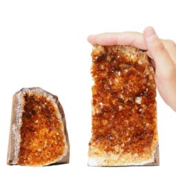 1.54kg Citrine Crystal Geode Specimen Set 2 Pieces P143 6 Citrine Crystal Geode Specimen Set 2 Pieces P143 | Himalayan Salt Factory
