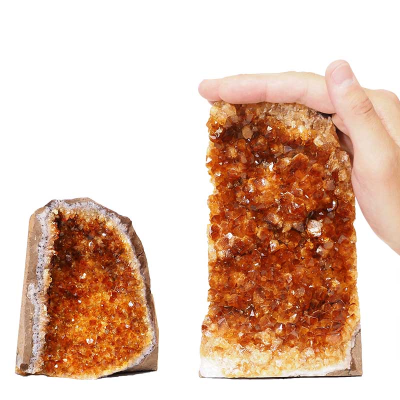1.54kg Citrine Crystal Geode Specimen Set 2 Pieces P143 4 Citrine Crystal Geode Specimen Set 2 Pieces P143 | Himalayan Salt Factory