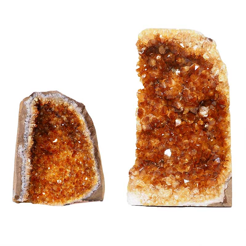 1.54kg Citrine Crystal Geode Specimen Set 2 Pieces P143 3 Citrine Crystal Geode Specimen Set 2 Pieces P143 | Himalayan Salt Factory