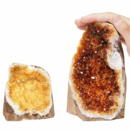 1.60kg Citrine Crystal Geode Specimen Set 2 Pieces P145 6 Citrine Crystal Geode Specimen Set 2 Pieces P145 | Himalayan Salt Factory
