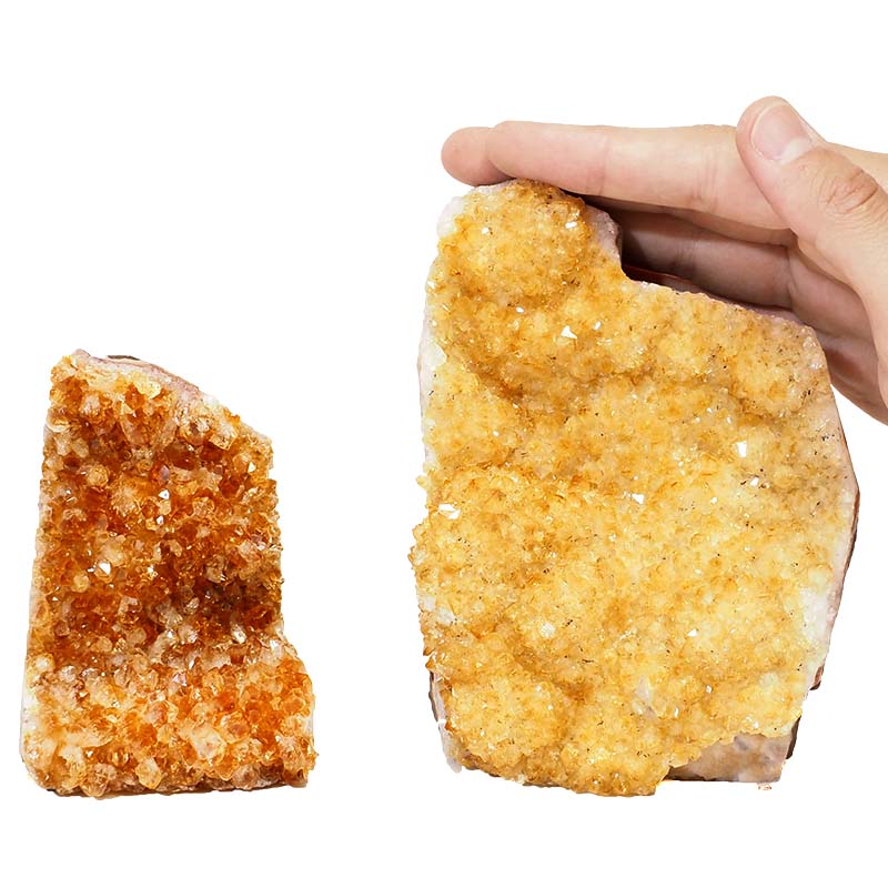 1.46kg Citrine Crystal Geode Specimen Set 2 Pieces P151 4 Citrine Crystal Geode Specimen Set 2 Pieces P151 | Himalayan Salt Factory
