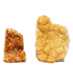 Citrine Crystal Geode Specimen Set 2 Pieces P151 | Himalayan Salt Factory
