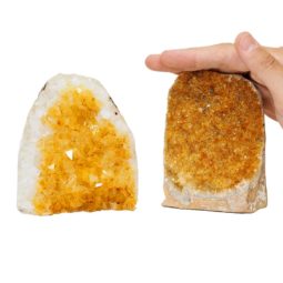 1.36kg Citrine Crystal Geode Specimen Set 2 Pieces P152 6 Citrine Crystal Geode Specimen Set 2 Pieces P152 | Himalayan Salt Factory