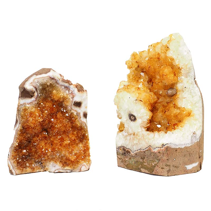 1.52kg Citrine Crystal Geode Specimen Set 2 Pieces P155 3 Citrine Crystal Geode Specimen Set 2 Pieces P154 | Himalayan Salt Factory