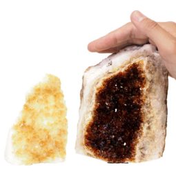 1.80kg Citrine Crystal Geode Specimen Set 2 Pieces P160 6 Citrine Crystal Geode Specimen Set 2 Pieces P160 | Himalayan Salt Factory