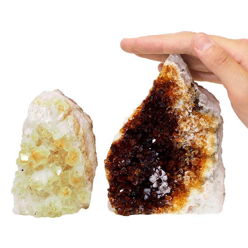 1.40kg Citrine Crystal Geode Specimen Set 2 Pieces P166 4 Citrine Crystal Geode Specimen Set 2 Pieces P166 | Himalayan Salt Factory