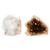 Citrine Crystal Geode Specimen Set 2 Pieces P169 | Himalayan Salt Factory