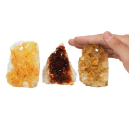 1.12kg Citrine Crystal Geode Specimen Set 3 Pieces P170 6 Citrine Crystal Geode Specimen Set 2 Pieces P170 | Himalayan Salt Factory