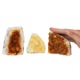 1.4kg Citrine Crystal Geode Specimen Set 3 Pieces P171 6 Citrine Crystal Geode Specimen Set 2 Pieces P171 | Himalayan Salt Factory