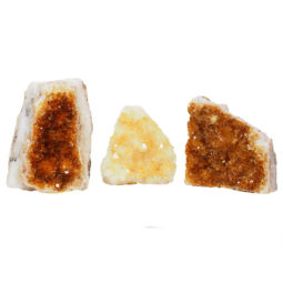 Citrine Crystal Geode Specimen Set 2 Pieces P171 | Himalayan Salt Factory