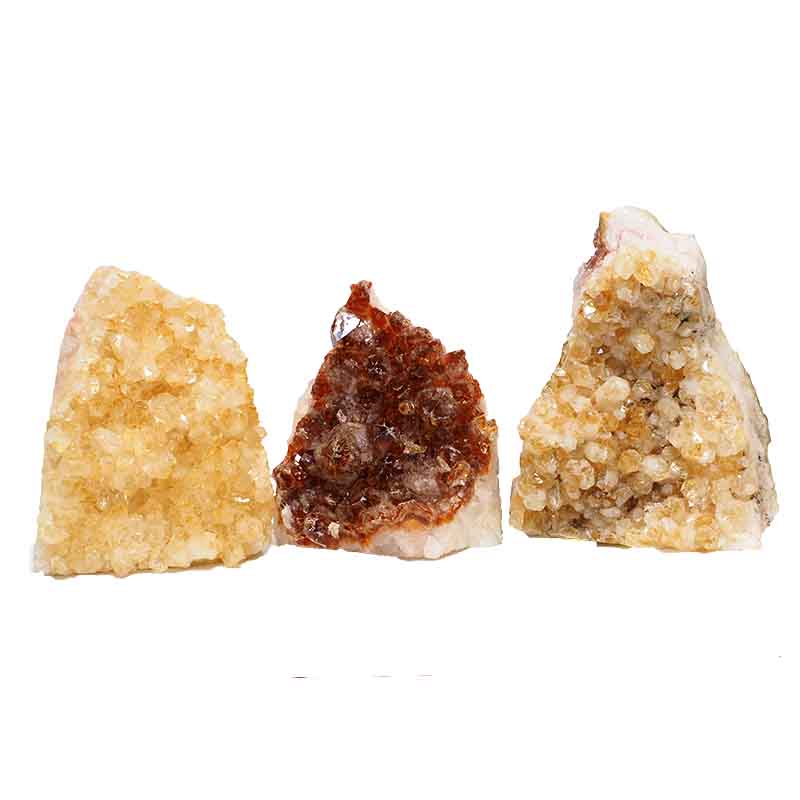 1.5kg Citrine Crystal Geode Specimen Set 3 Pieces P172 3 Citrine Crystal Geode Specimen Set 2 Pieces P172 | Himalayan Salt Factory