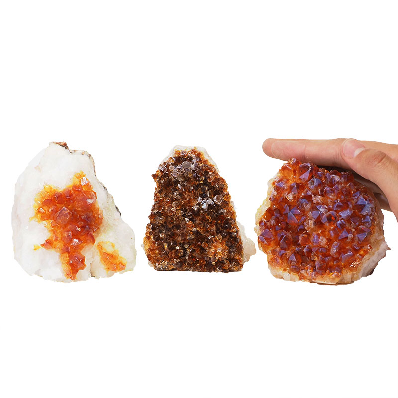 1.56kg Citrine Crystal Geode Specimen Set 3 Pieces P175 4 Citrine Crystal Geode Specimen Set 2 Pieces P175 | Himalayan Salt Factory