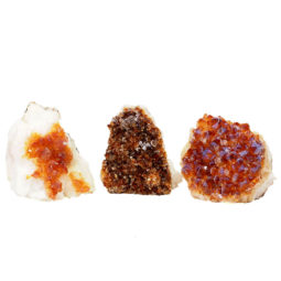 Citrine Crystal Geode Specimen Set 2 Pieces P175 | Himalayan Salt Factory