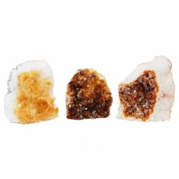 Citrine Crystal Geode Specimen Set 2 Pieces P177 | Himalayan Salt Factory