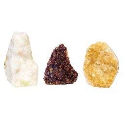 Citrine Crystal Geode Specimen Set 2 Pieces P178 | Himalayan Salt Factory