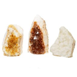 Citrine Crystal Geode Specimen Set 2 Pieces P180 | Himalayan Salt Factory